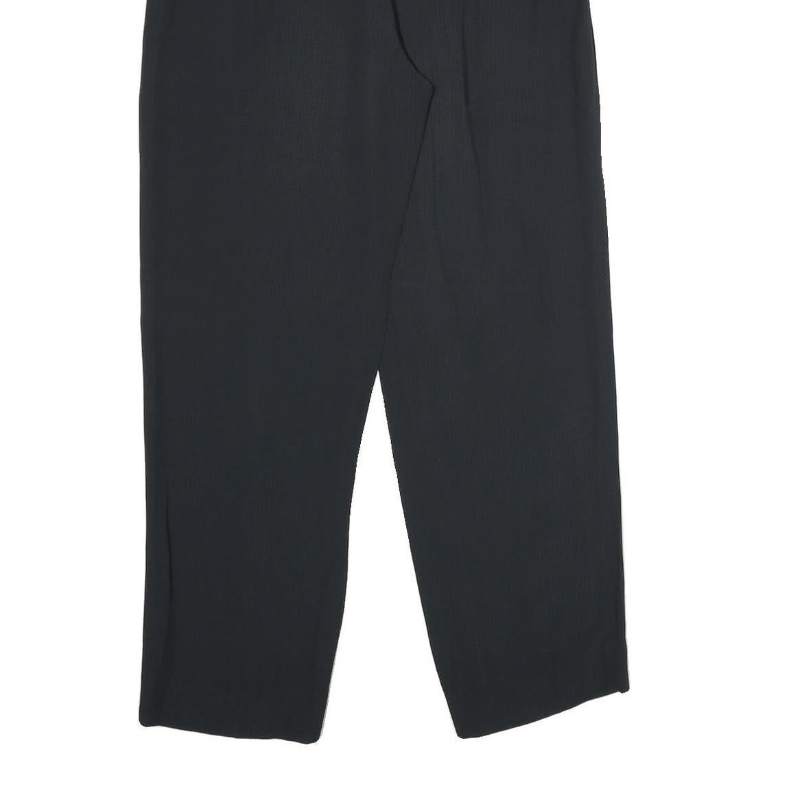 EMPORIO ARMANI Womens Viscose Blend Black Regular Leg Trousers W25 L29 Elegant