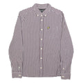 LYLE & SCOTT Mens Red & White Check Shirt M Button-Down Collar Cotton Blend
