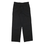DICKIES Mens Cotton Blend Black Regular Straight Trousers W30 L30 Workwear Zip
