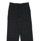 DICKIES Mens Cotton Blend Black Regular Straight Trousers W30 L30 Workwear Zip
