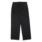DICKIES Mens Cotton Blend Black Regular Straight Trousers W30 L30 Workwear Zip