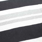TOMMY HILFIGER Mens Black & Grey Striped Cotton Polo Shirt XL Button Collar