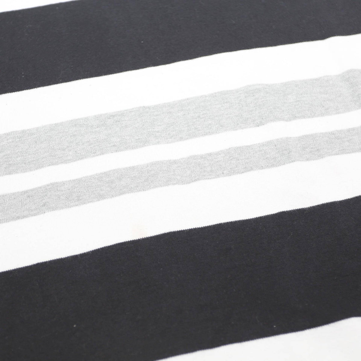 TOMMY HILFIGER Mens Black & Grey Striped Cotton Polo Shirt XL Button Collar