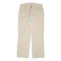 VENEZIA Mens Relaxed Beige Cotton Blend Cargo Trousers W34 L30 Casual Zip Fasten
