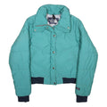 THE NORTH FACE Womens Aqua Blue Jacket S Synthetic Puffer Zip Outdoor Warm