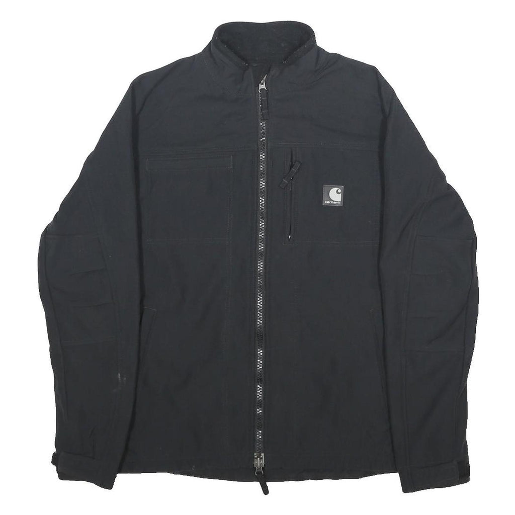 CARHARTT Womens Black Nylon Zip Jacket S Workwear Durable Outdoor