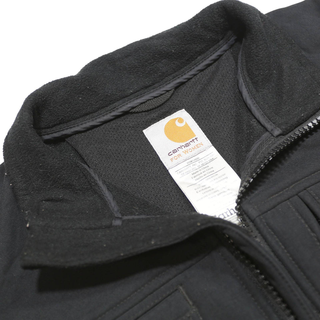 CARHARTT Womens Black Nylon Zip Jacket S Workwear Durable Outdoor