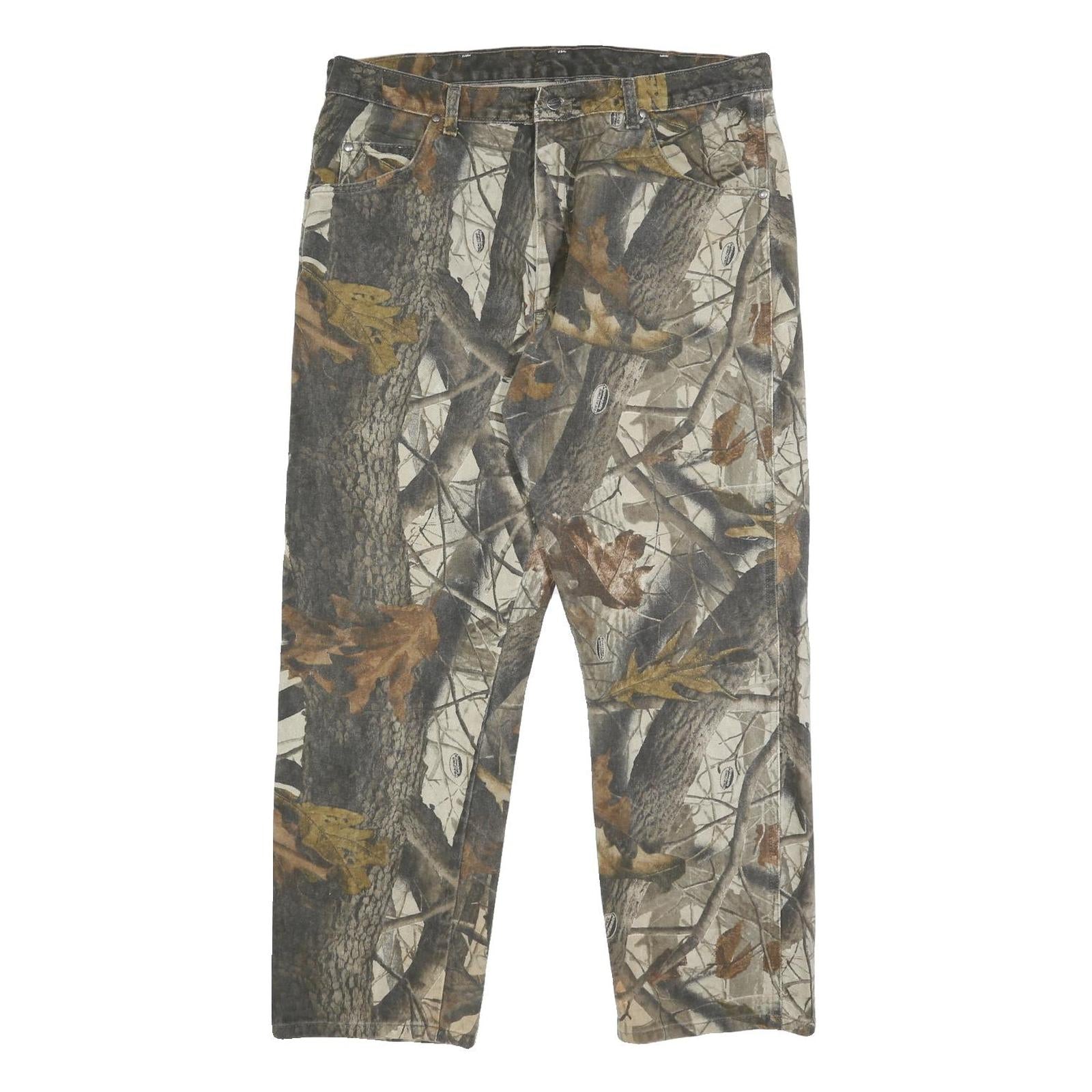 WRANGLER Mens Cotton Camouflage Regular Fit Straight Leg Trousers W38 L30