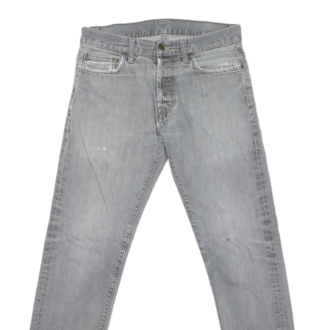 CARHARTT Mens Slim Grey Denim Slim Jeans Cotton Blend W30 L31 Casual Workwear