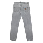 CARHARTT Mens Slim Grey Denim Slim Jeans Cotton Blend W30 L31 Casual Workwear