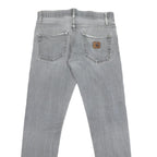 CARHARTT Mens Slim Grey Denim Slim Jeans Cotton Blend W30 L31 Casual Workwear