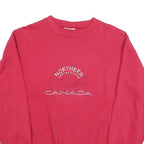 NORTHERN REFLECTIONS Womens Red Canada Crew Neck L Cotton Blend Sweatshirt