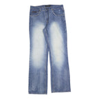 BLEND Mens Relaxed Blue Denim Medium Wash W33 L34 Jeans Zip Closure Casual