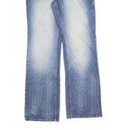 BLEND Mens Relaxed Blue Denim Medium Wash W33 L34 Jeans Zip Closure Casual