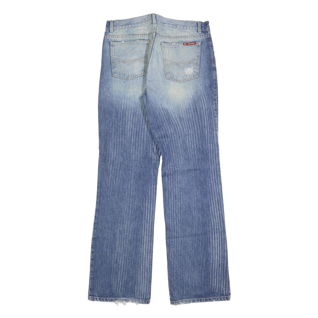 BLEND Mens Relaxed Blue Denim Medium Wash W33 L34 Jeans Zip Closure Casual
