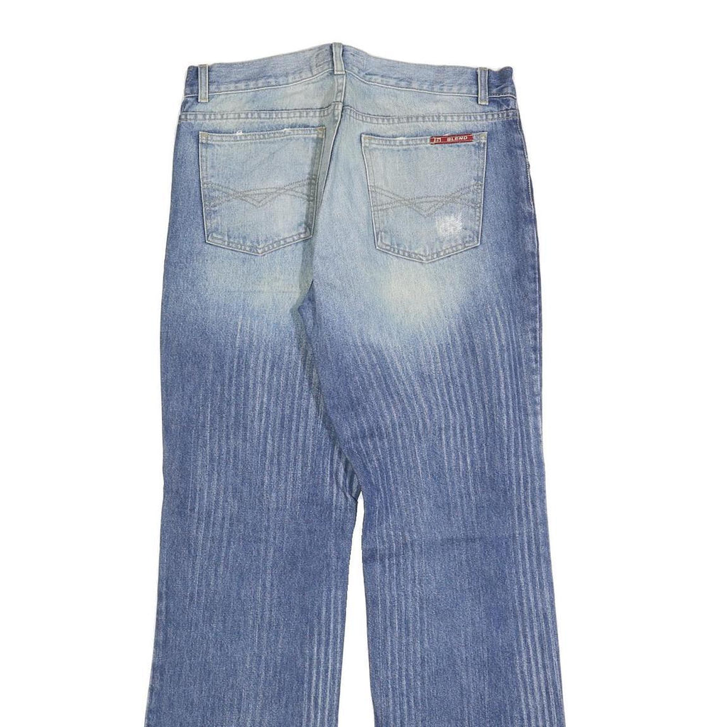 BLEND Mens Relaxed Blue Denim Medium Wash W33 L34 Jeans Zip Closure Casual