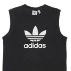 ADIDAS ORIGINALS Mens Black Sleeveless Crew Neck Cotton Blend T-Shirt M