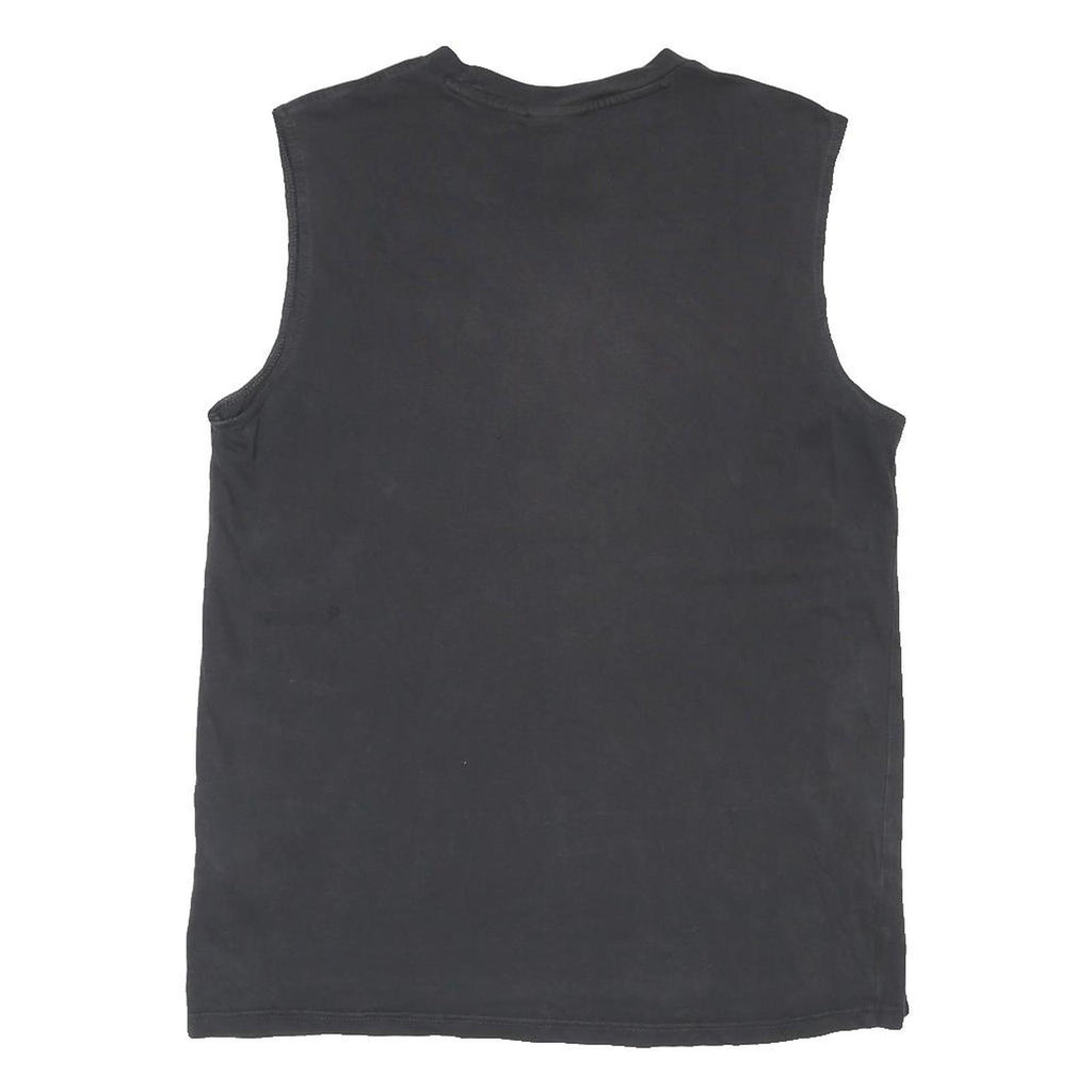 ADIDAS ORIGINALS Mens Black Sleeveless Crew Neck Cotton Blend T-Shirt M