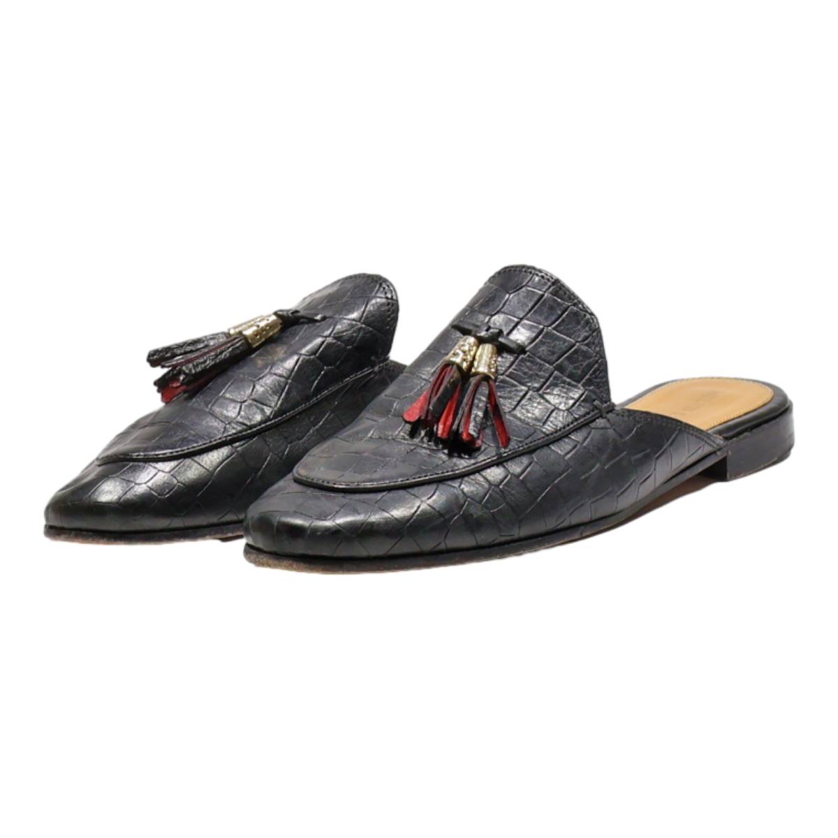 MELVIN & HAMILTON Loafer Shoes Black Leather Womens UK 6