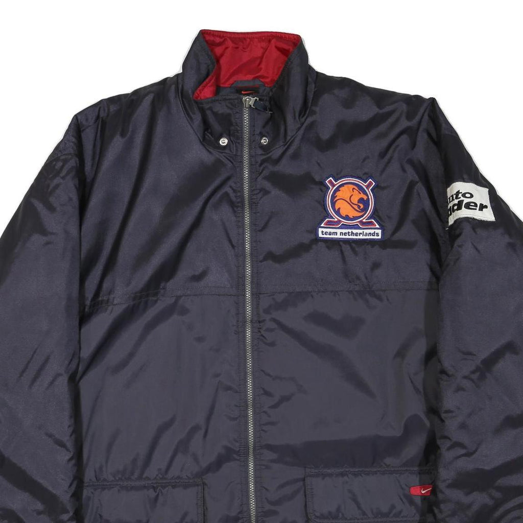 NIKE Mens Navy & Red Team Netherlands Zip Jacket XL Polyester Blend Sportswear