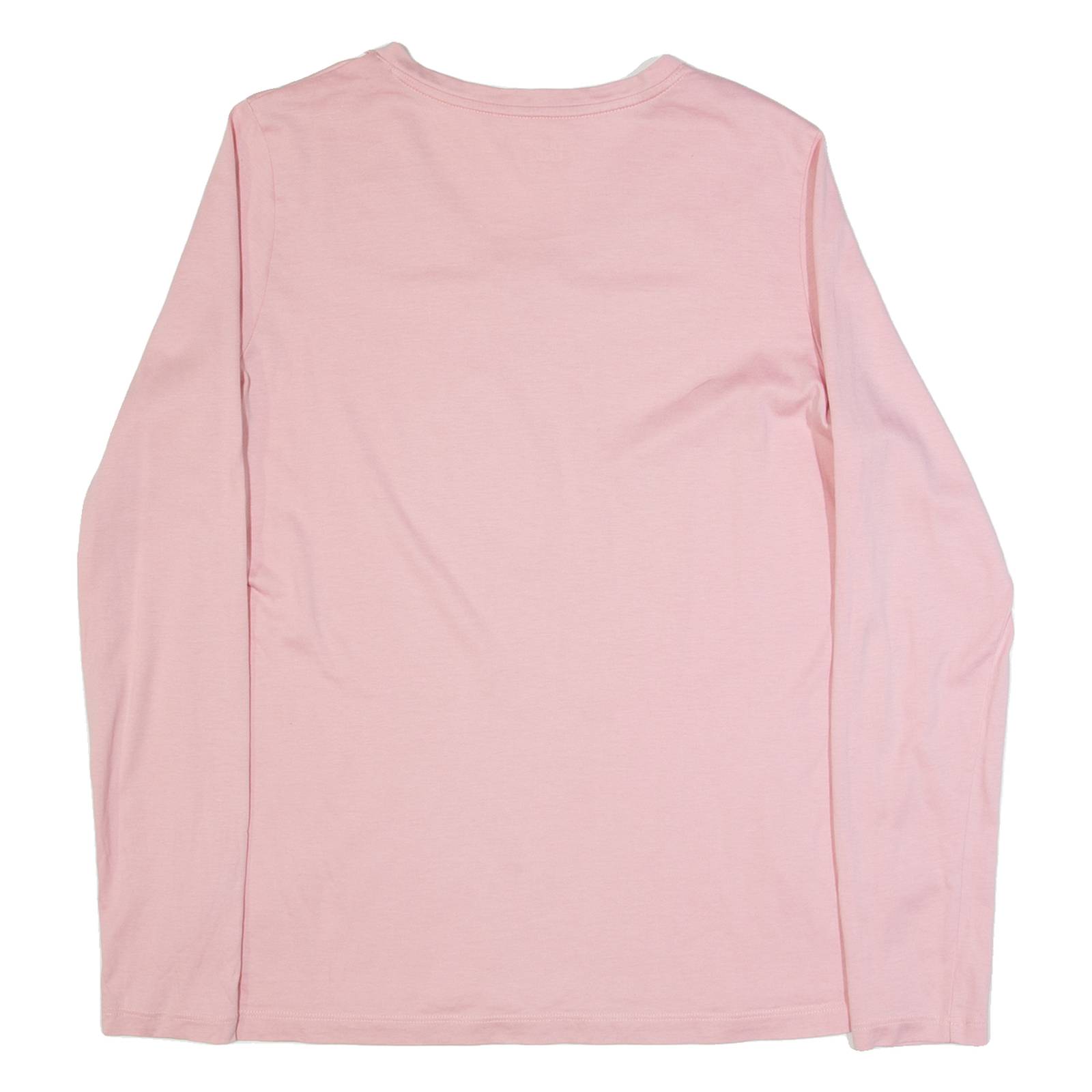 LANDS END Womens T-Shirt Pink Long Sleeve V-Neck S