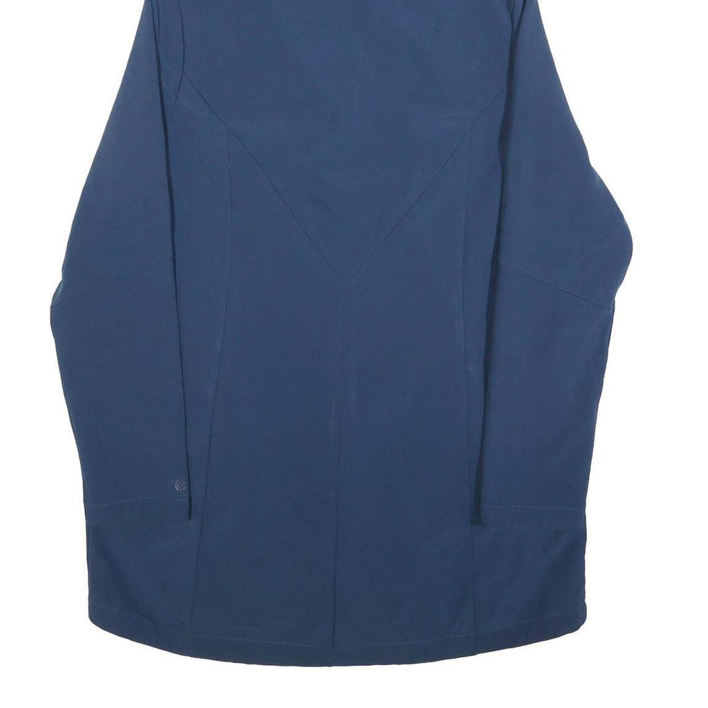 CHAMPION Womens Blue Jacket L Polyester Zip Hooded Plain Casual Light Outerwear