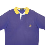 POLO RALPH LAUREN Mens Purple & Yellow Short Sleeve Plain M Polo Shirt Chest