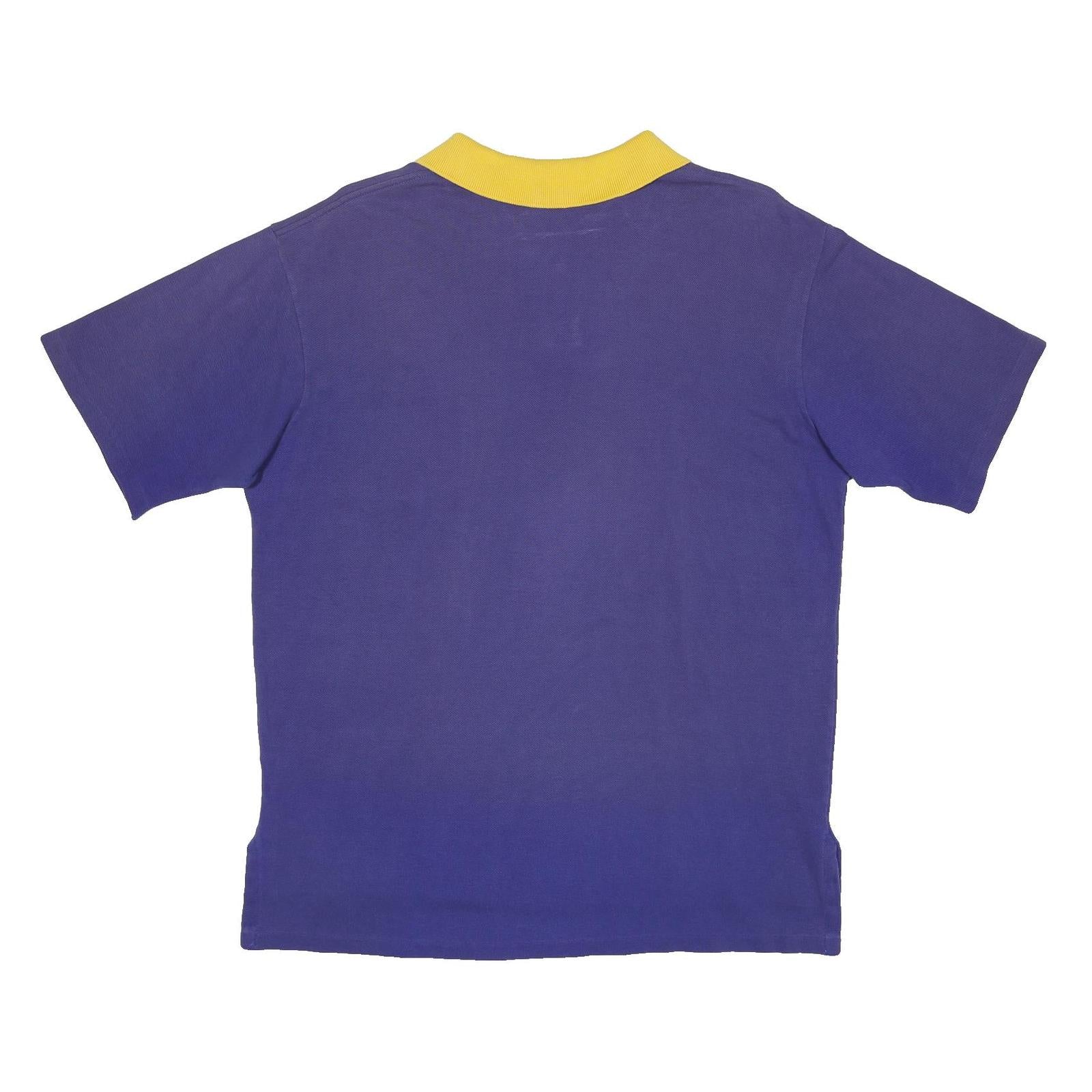 POLO RALPH LAUREN Mens Purple & Yellow Short Sleeve Plain M Polo Shirt Chest