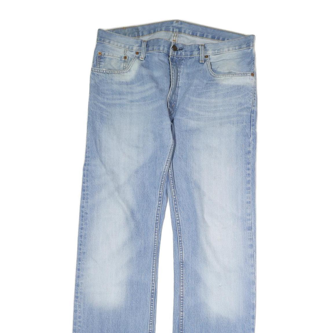 LEVI'S 505 Mens Jeans Blue Regular Straight Denim Light W38 L34 Classic Fit