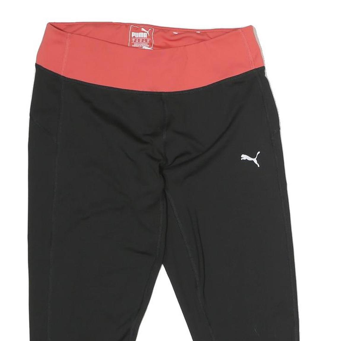 PUMA Womens Joggers Black & Coral Slim Tapered M W26 L17 Activewear Gym Fitness