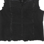 RELATIVITY Womens Black Faux Fur Trim Zip Jacket XL Polyester Blend Soft Warm