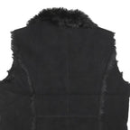RELATIVITY Womens Black Faux Fur Trim Zip Jacket XL Polyester Blend Soft Warm