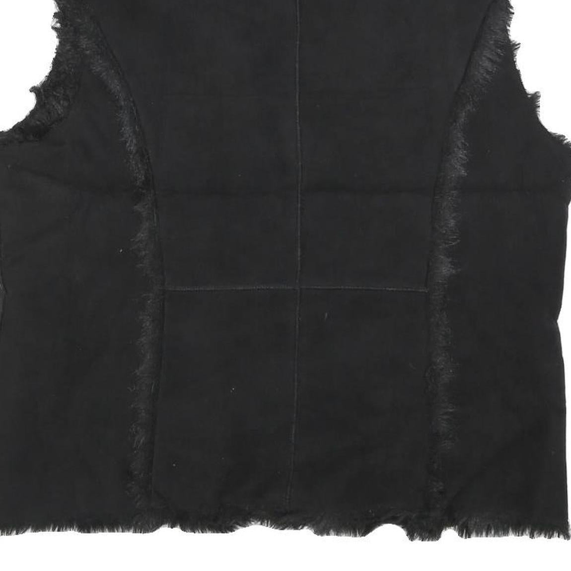 RELATIVITY Womens Black Faux Fur Trim Zip Jacket XL Polyester Blend Soft Warm