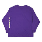 NFL Mens Purple Vikings Football Long Sleeve Crew Neck T-Shirt 2XL Cotton Blend