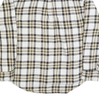 CANYON Mens Beige & Black Check Shirt XL Casual Cotton Flannel Long Sleeve