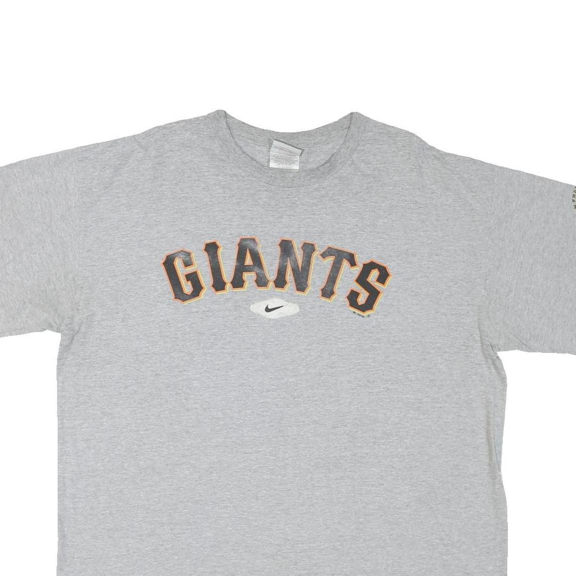 NIKE Mens Grey Giants Graphic T-Shirt XL Short Sleeve Crew Neck Sports Casual