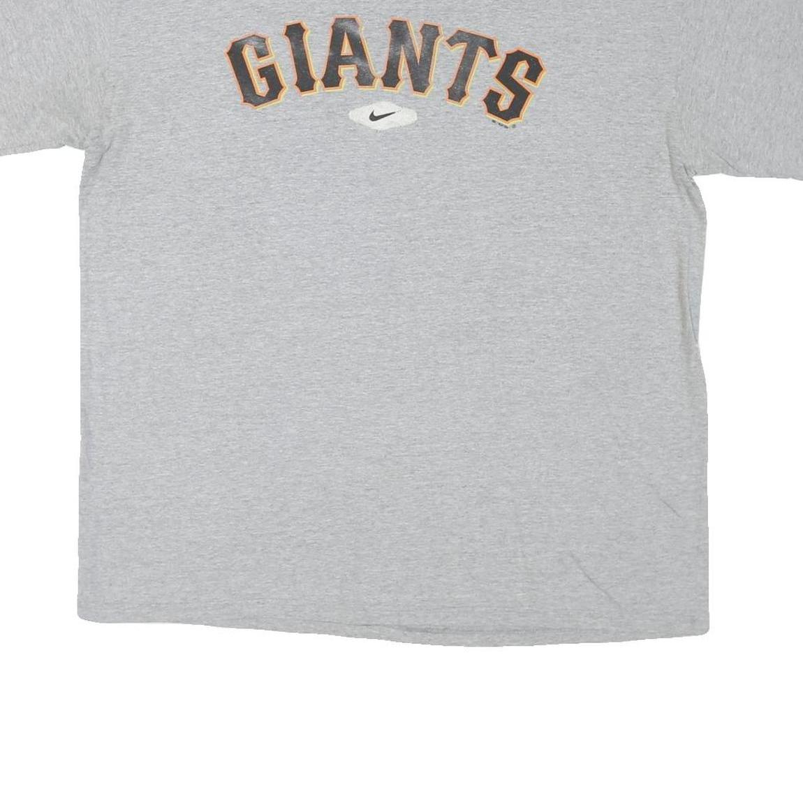 NIKE Mens Grey Giants Graphic T-Shirt XL Short Sleeve Crew Neck Sports Casual