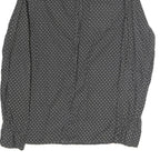 ALL SAINTS Mens Grey & White Printed Cotton Shirt M Casual Button-Up Long Sleeve