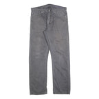 LEVI'S 514 Classic Mens Jeans Grey Classic Straight Denim W35 L32 Zip