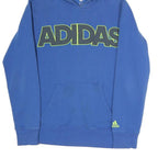 ADIDAS Mens Blue Hoodie S Cotton Blend Pullover Casual Sportswear