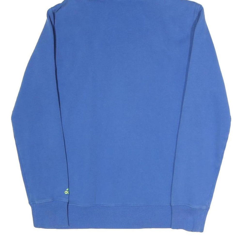ADIDAS Mens Blue Hoodie S Cotton Blend Pullover Casual Sportswear