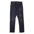 LEVI'S 501S Jeans BIG E Distressed Womens Black Skinny Straight W25 L28