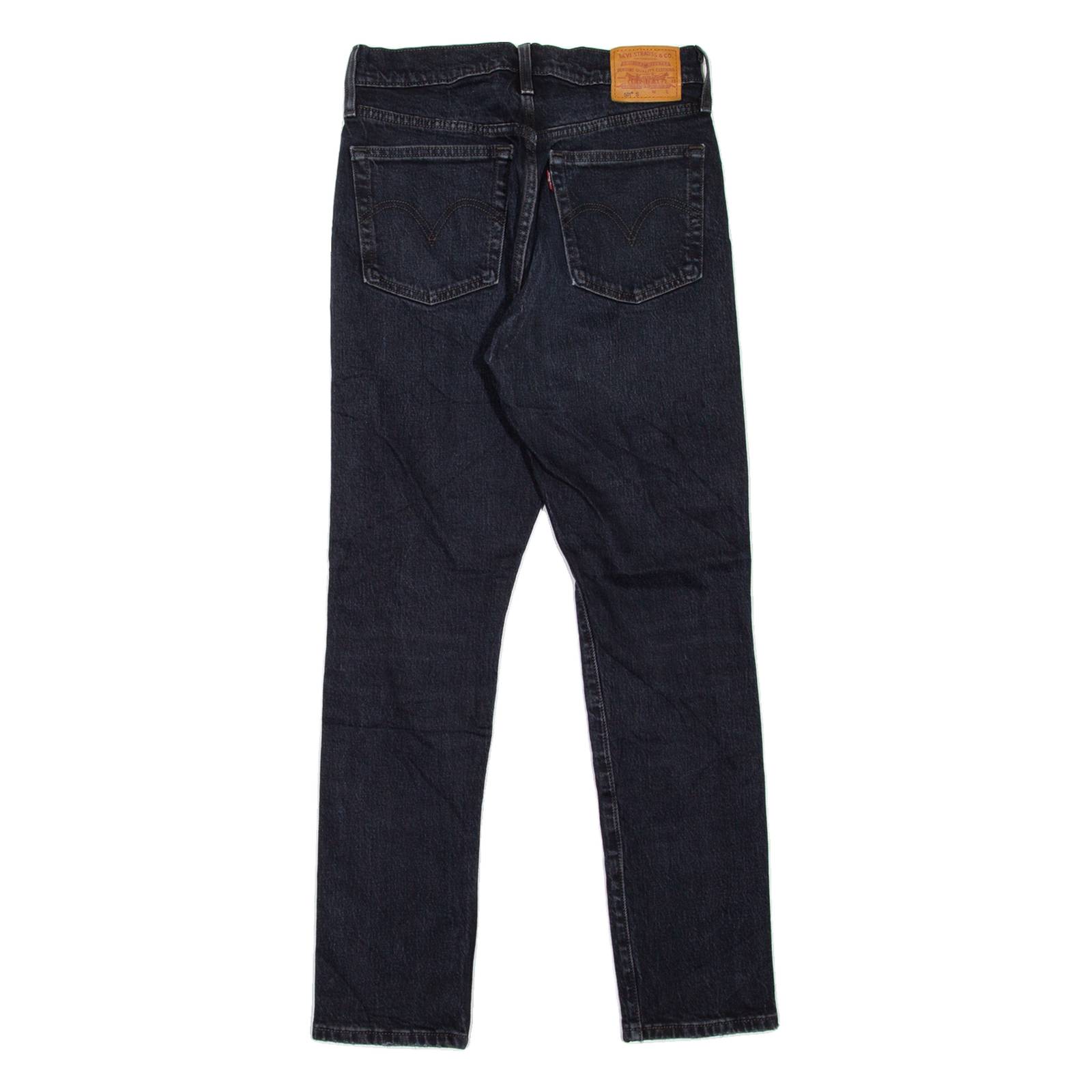 LEVI'S 501S Jeans BIG E Distressed Womens Black Skinny Straight W25 L28