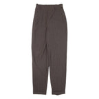 MARINA BABINI Striped Womens Trousers Brown Regular Tapered W24 L29