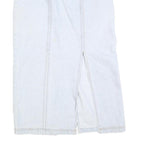 Womens Blue Cotton Straight Knee Length Denim Skirt Size S Zip Closure