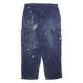 CARHARTT Cargo Mens Trousers Blue Relaxed Straight W36 L29