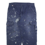 CARHARTT Cargo Mens Trousers Blue Relaxed Straight W36 L29