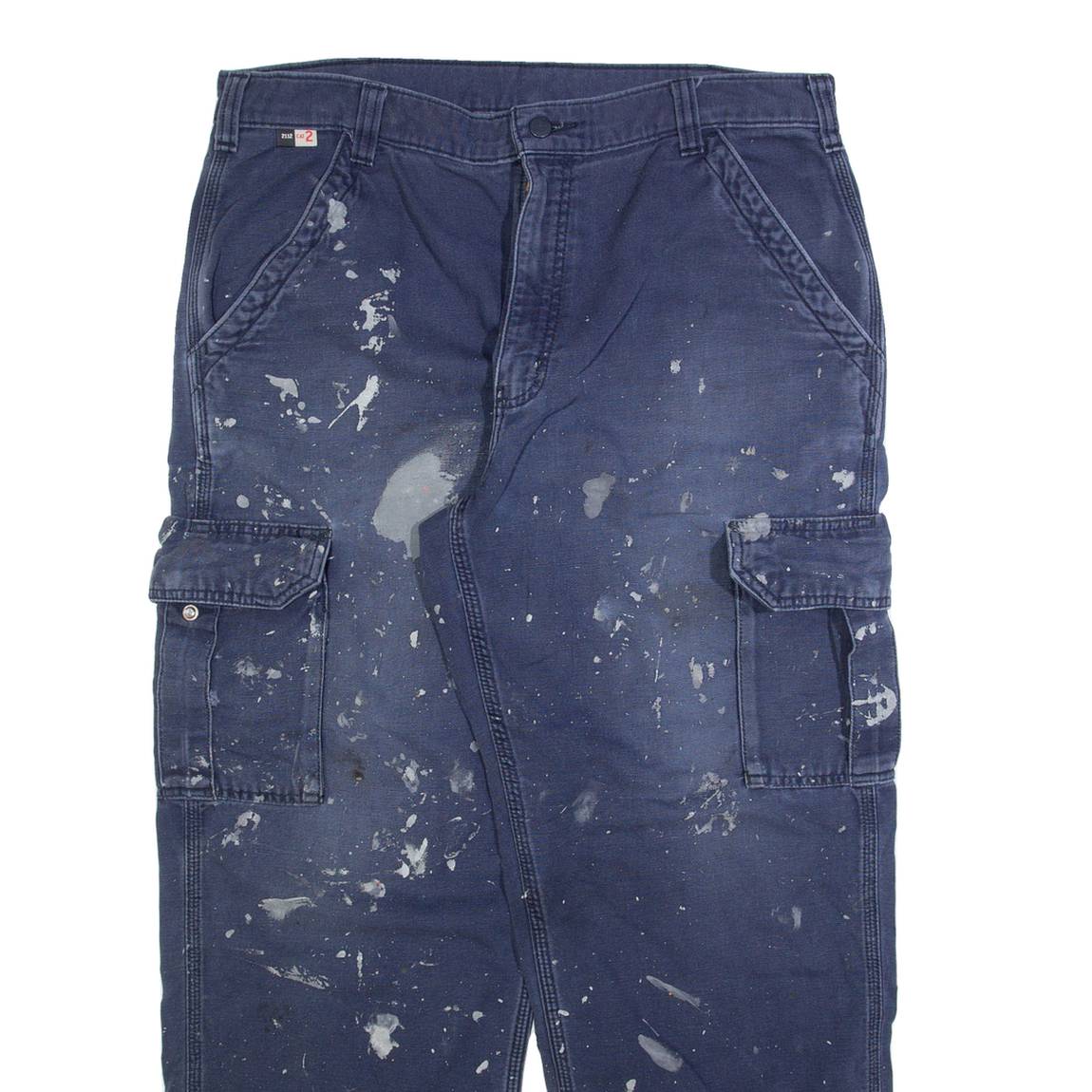 CARHARTT Cargo Mens Trousers Blue Relaxed Straight W36 L29