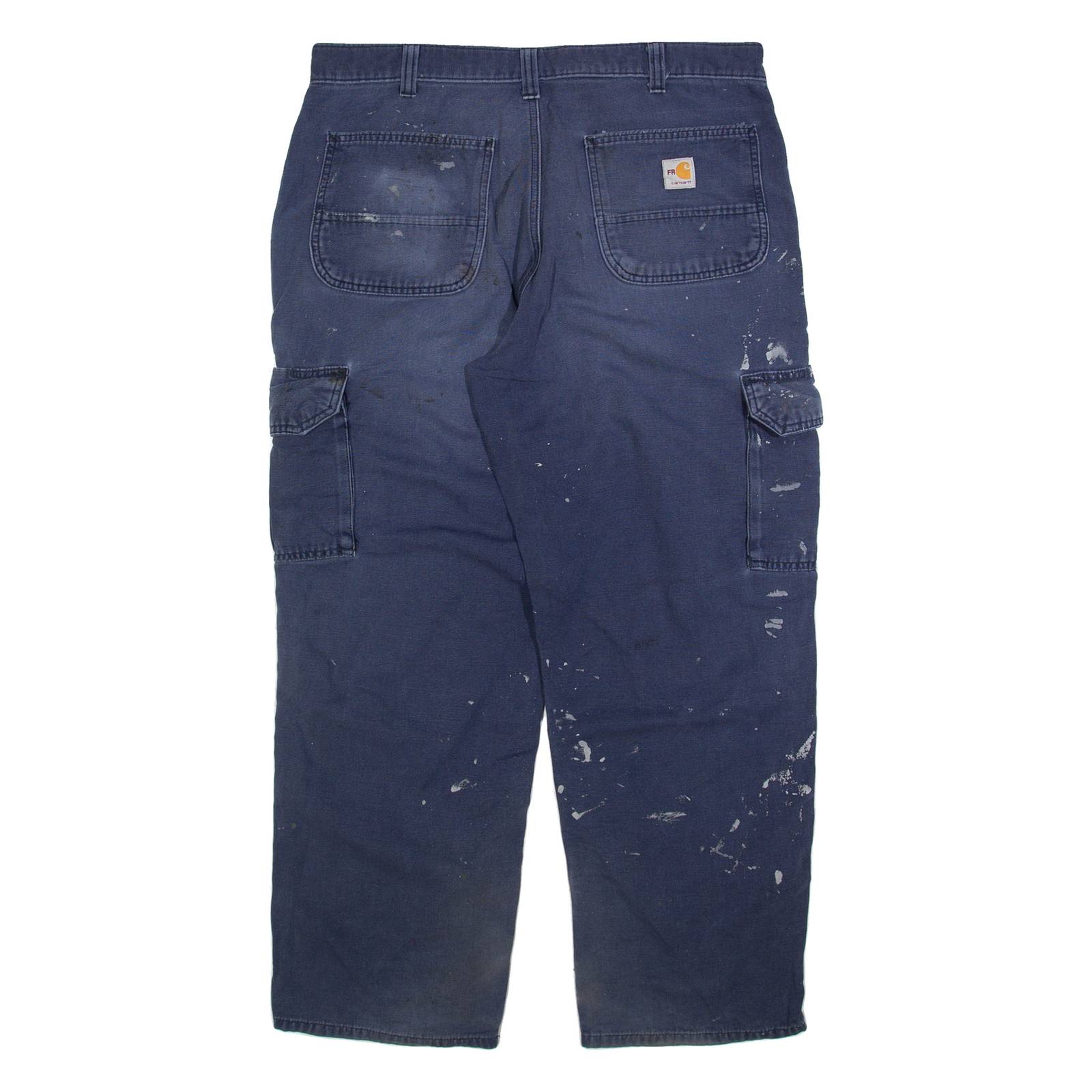 CARHARTT Cargo Mens Trousers Blue Relaxed Straight W36 L29
