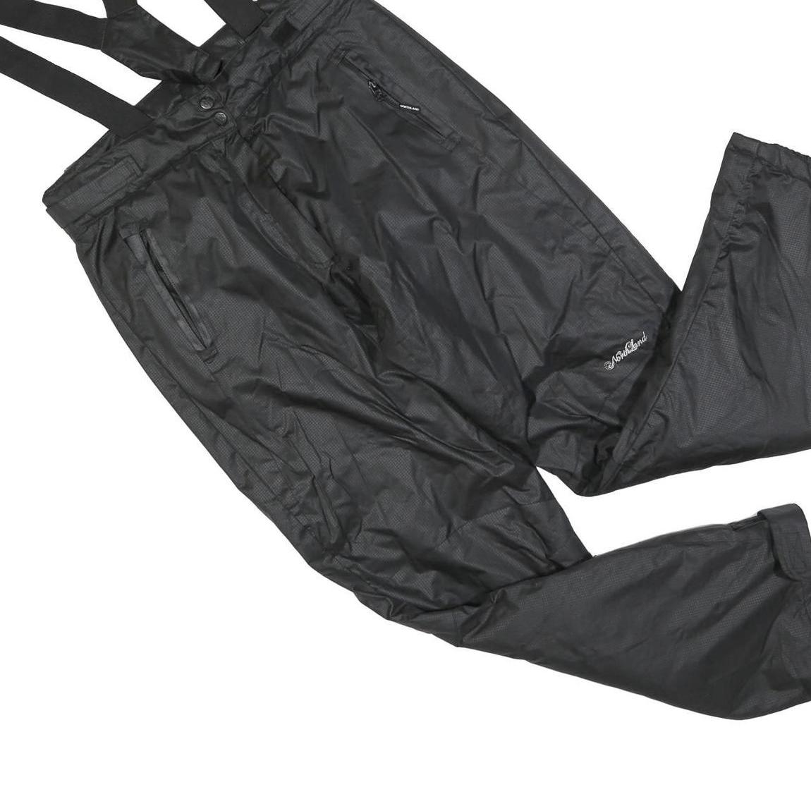 NORTH LAND Womens Black Dungarees Regular Polyester Blend XL W34 L30 Outdoor